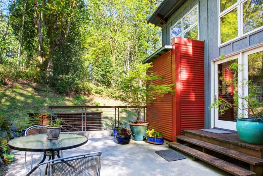 New concrete patio installation in Oakville installed by MAB for long-lasting curb appea